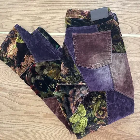 Ralph Lauren Collection Purple Label Patchwork 160 Slim Denim Jean Velvet 32 $3k - Picture 15 of 16